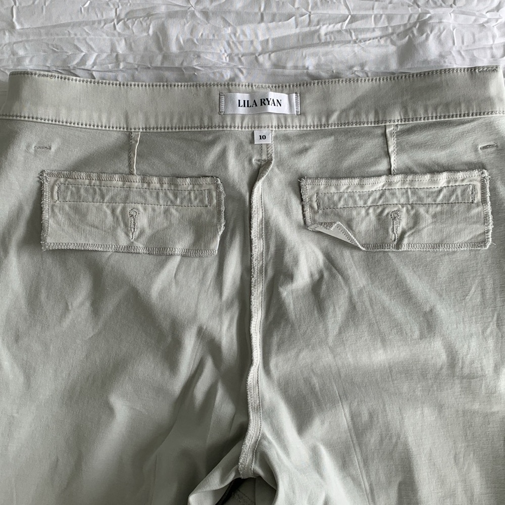 LILA RYAN NWT! Women’s Bootcut Trousers GrayViolet Soft Brushed Sateen Fitted 10 - Picture 5 of 12